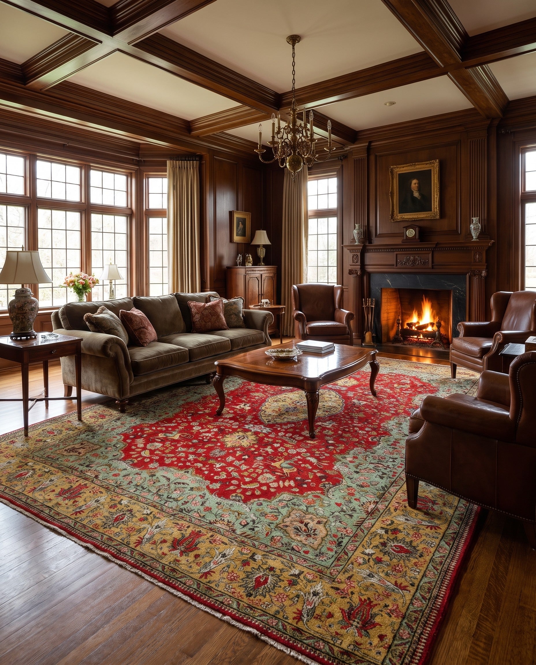 9' 10 x 14' 8 Hand Knotted Tabriz Hadji Jalili Persian Wool Rug