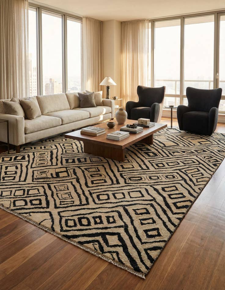 Detail image of 8' 4 x 10' 1 Hand Knotted Darya Wool Rug