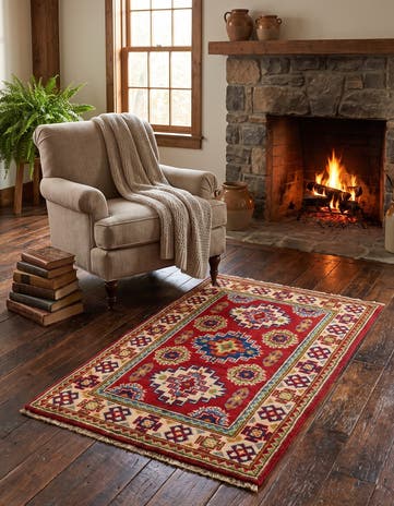 2' x 3' 3 Hand Knotted Kazak Rug