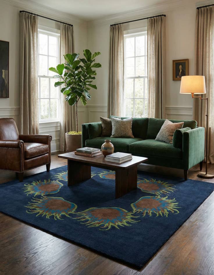 Detail image of 7' 3 x 7' 6 Luna Wool Square Rug