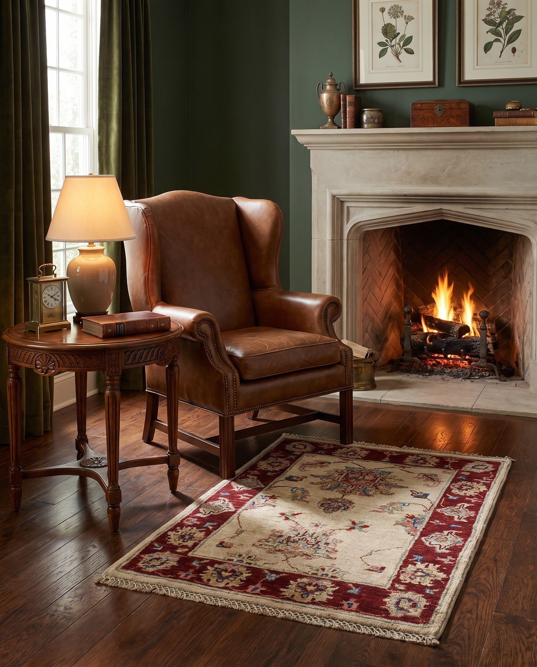 2' 1 x 2' 10 Hand Knotted Ziegler Rug