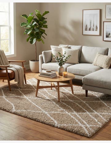 Khaki Soft Touch Shag Rug