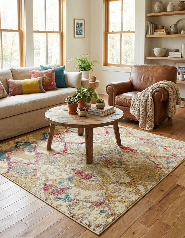 Detail image of 6' x 6' Washable Mesa Square Rug