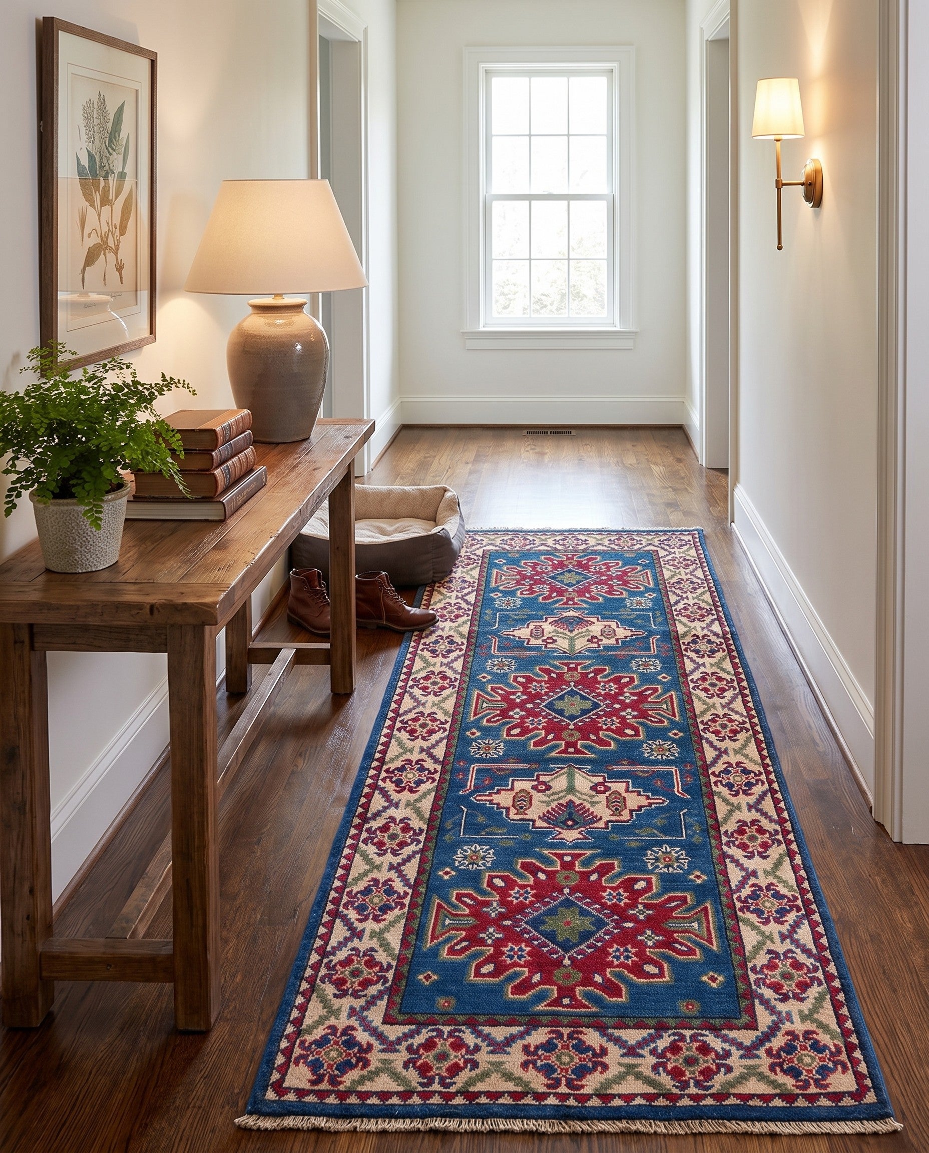 2' 7 x 6' 6 Hand Knotted Kazak Runner Rug