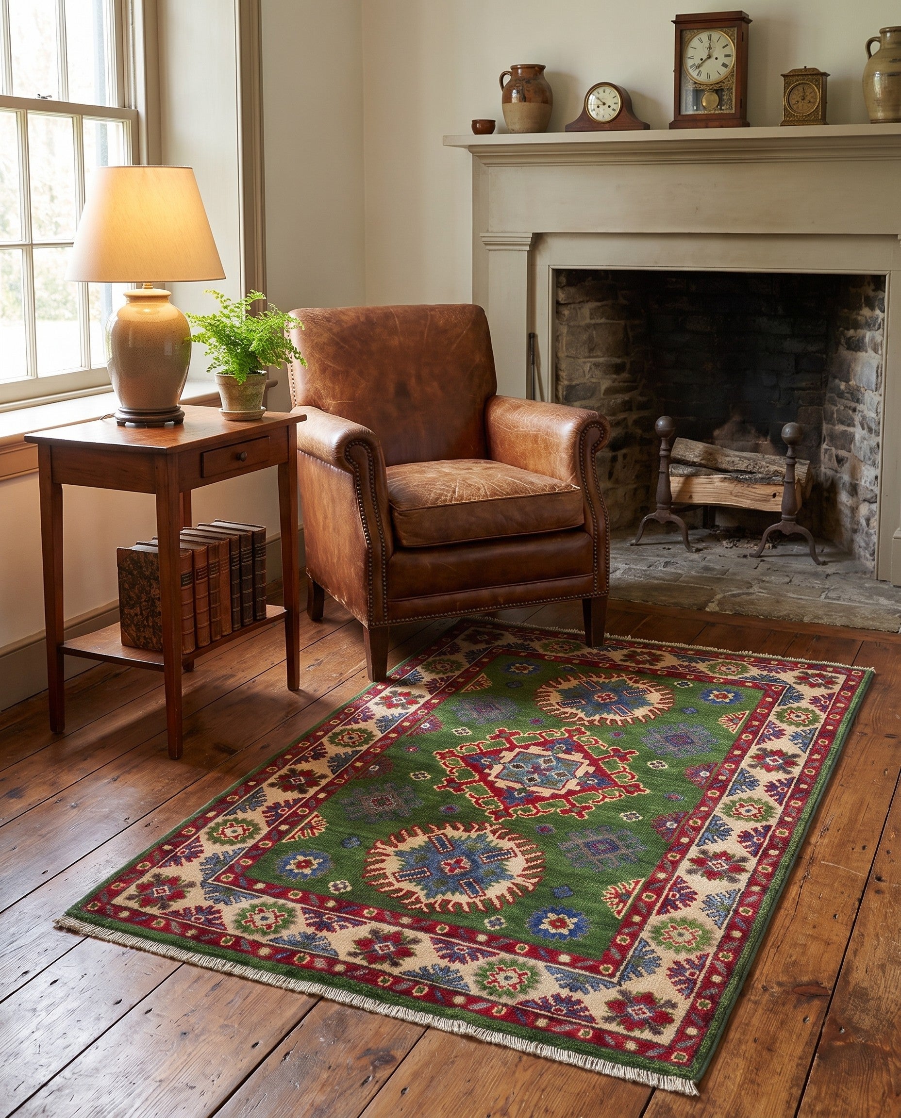 2' 8 x 4' Hand Knotted Kazak Rug