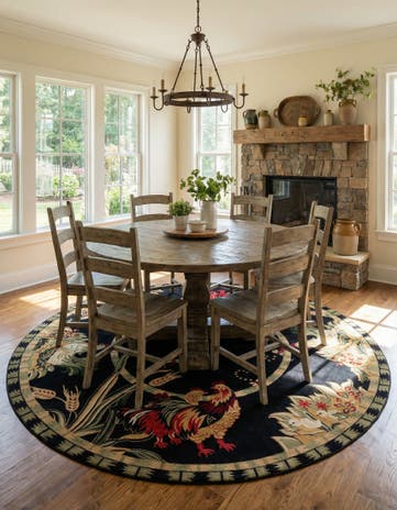 13' x 13' Pastoral Round Rug