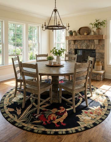13' x 13' Pastoral Round Rug