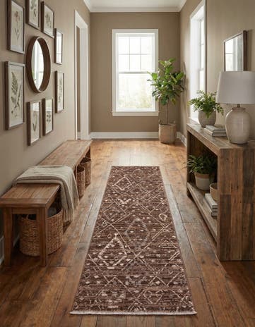 Brown Grand Tradition Runner Rug