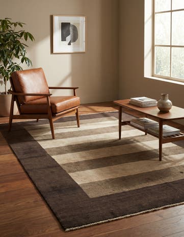 4' x 5' 9 Hand Knotted Modern Ziegler Oriental Rug