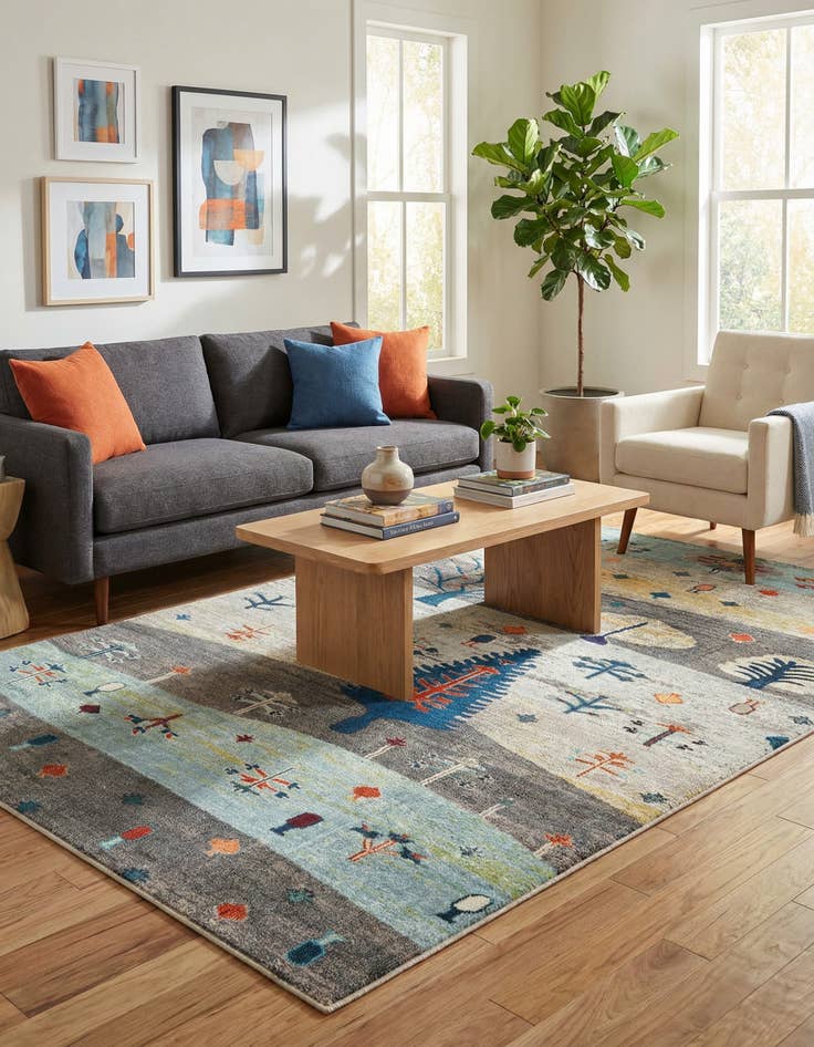 Detail image of 6' x 9' Washable Vivid Rug