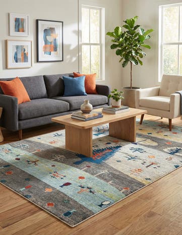 6' x 9' Washable Vivid Rug