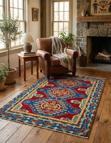 3' 5 x 4' 10 Hand Knotted Balouch Wool Rug