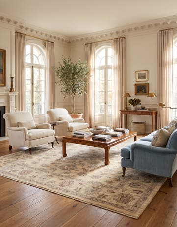8' 2 x 10' Hand Knotted Ziegler Rug