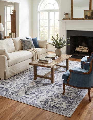 Light Gray Washable Francesca Rug