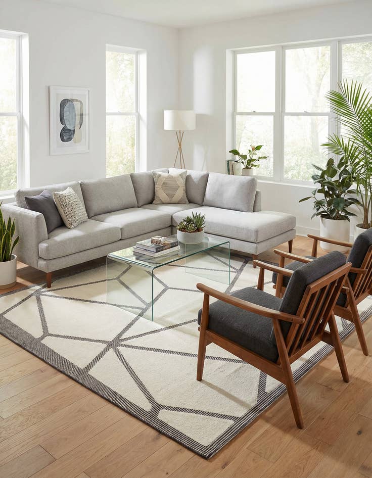 Detail image of 10' x 10' Prismatic Square Rug