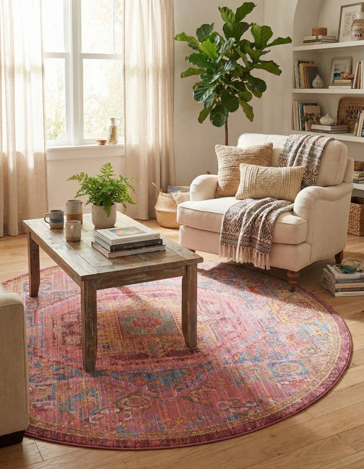 Detail image of 6' x 6' Alexis Round Rug