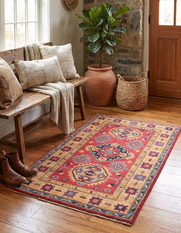 2' 8 x 4' 1 Hand Knotted Kazak Rug