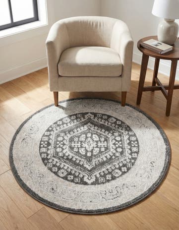 Charcoal Aurelia Round Rug