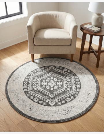 Charcoal Aurelia Round Rug