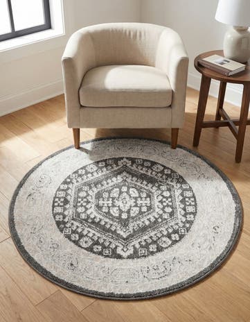 Charcoal Aurelia Round Rug