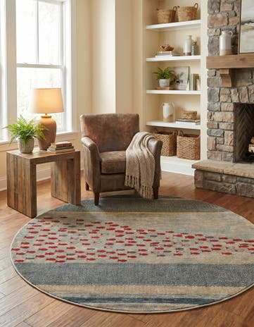 6' x 6' Kashkuli Gabbeh Round Rug