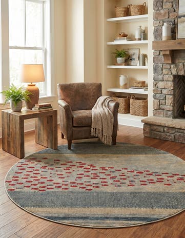 6' x 6' Kashkuli Gabbeh Round Rug