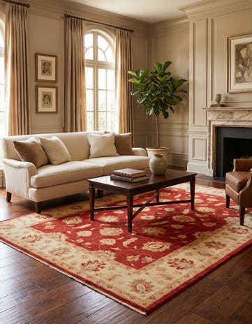205cm x 290cm Hand Knotted Ziegler Rug