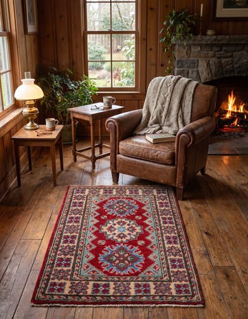 2' x 2' 11 Hand Knotted Kazak Rug