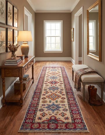 2' 6 x 9' 10 Hand Knotted Kazak Runner Rug
