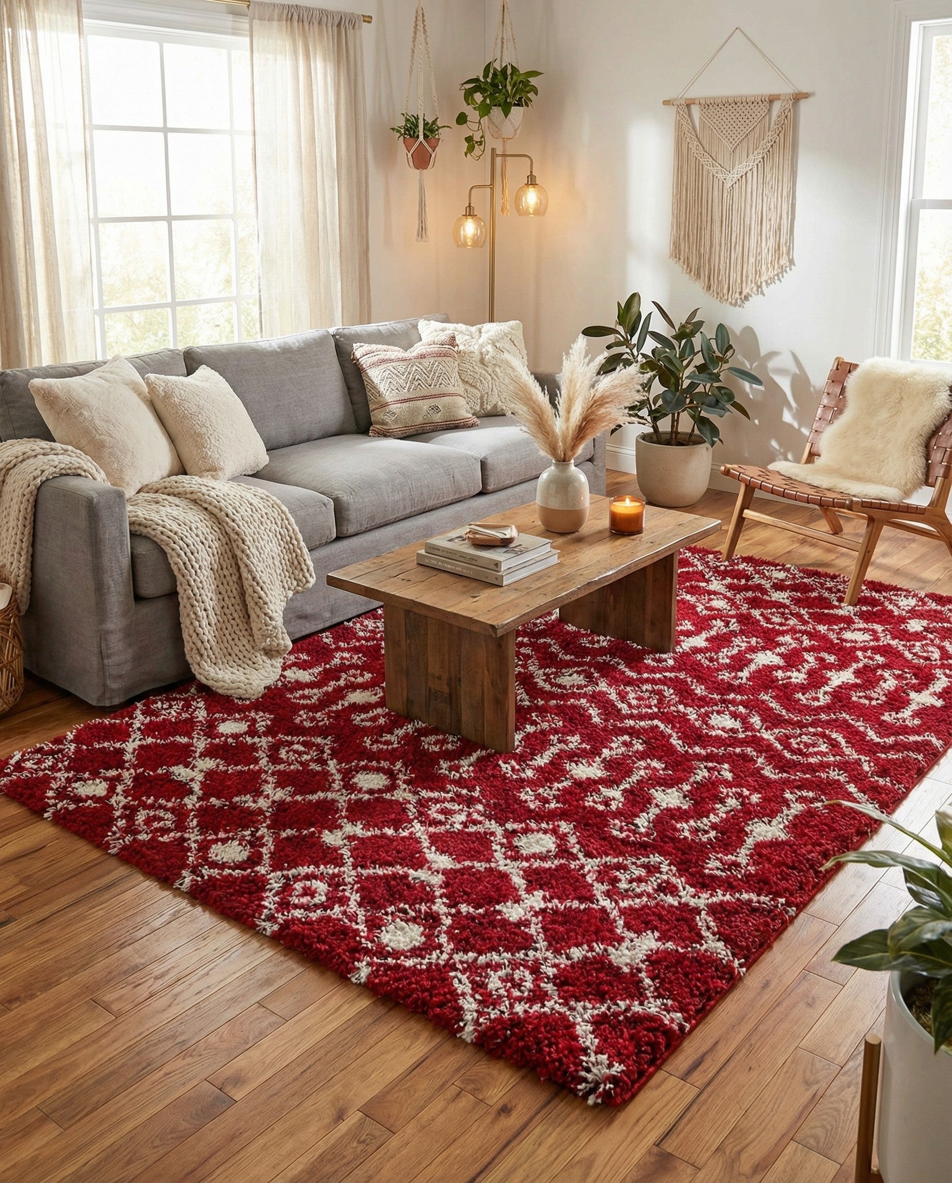 7' 10 x 10' Moroccan Trellis Shag Rug