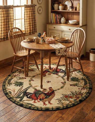 5' 3 x 5' 3 Pastoral Round Rug