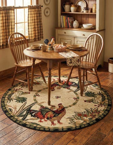 5' 3 x 5' 3 Pastoral Round Rug