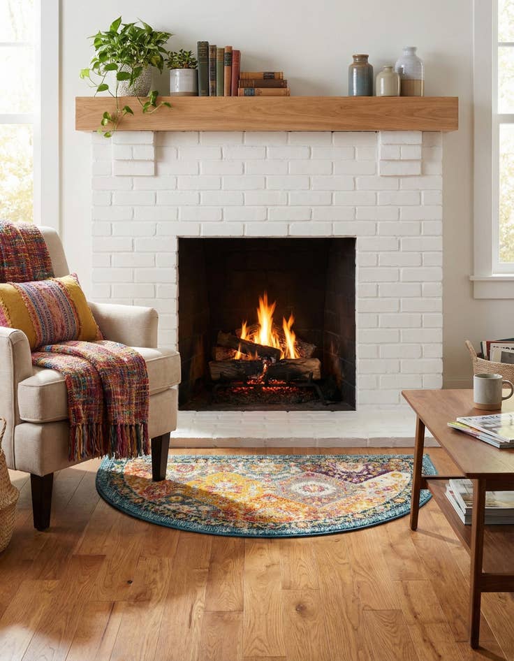 Detail image of 2' 7 x 4' Carrington Hearth Rug