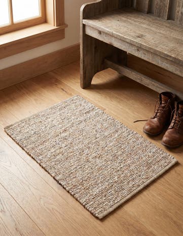 2' x 3' 1 Hand Woven Chenille Jute Rug