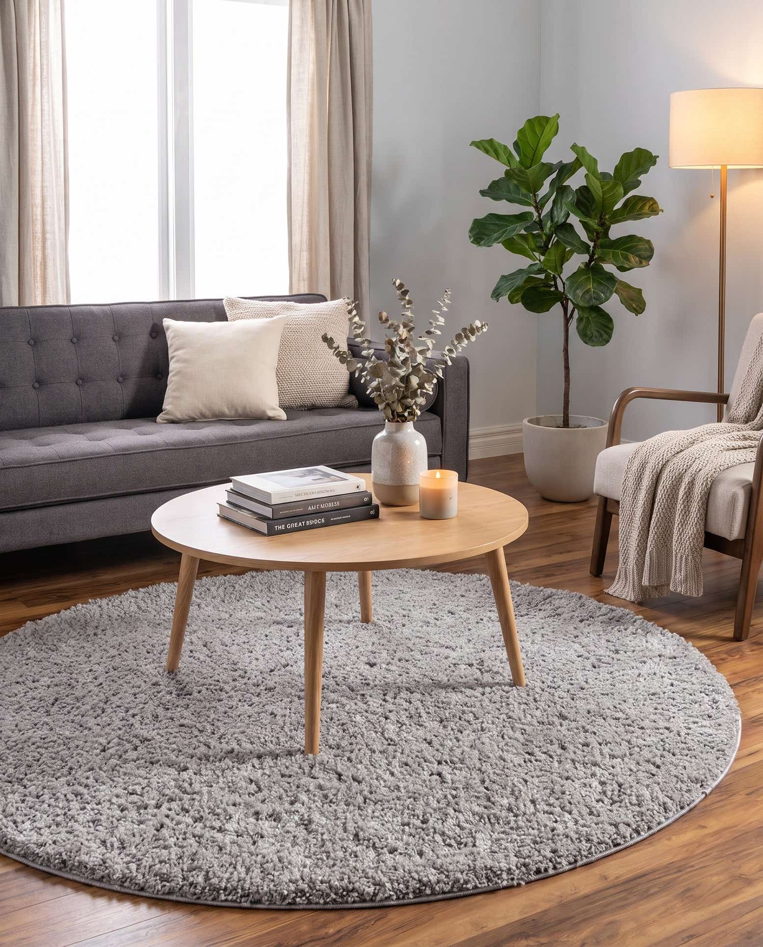 6' x 6' Everyday Shag Round Rug