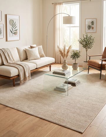 Beige Essence Square Rug