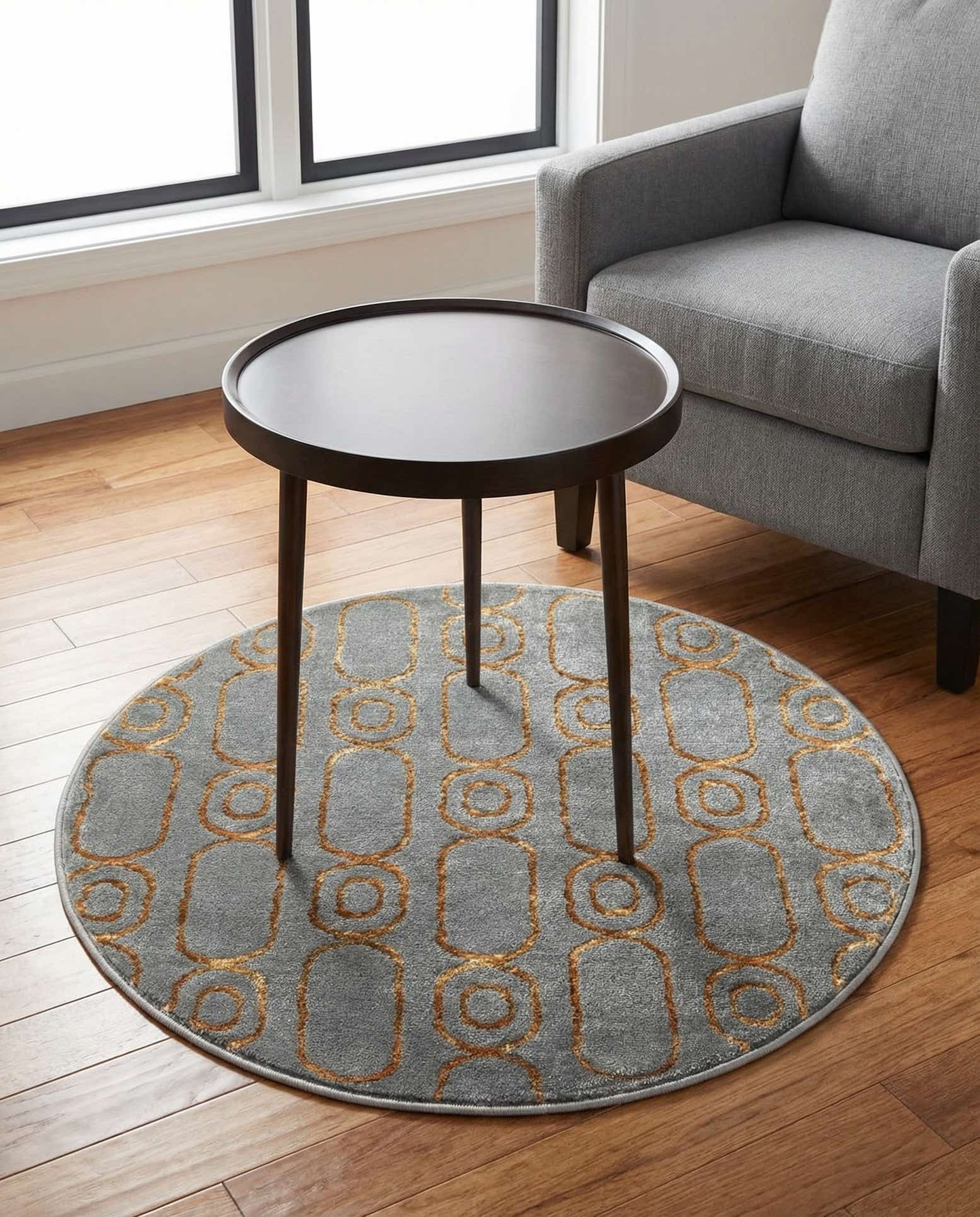 3' x 3' Vogue Geo Round Rug
