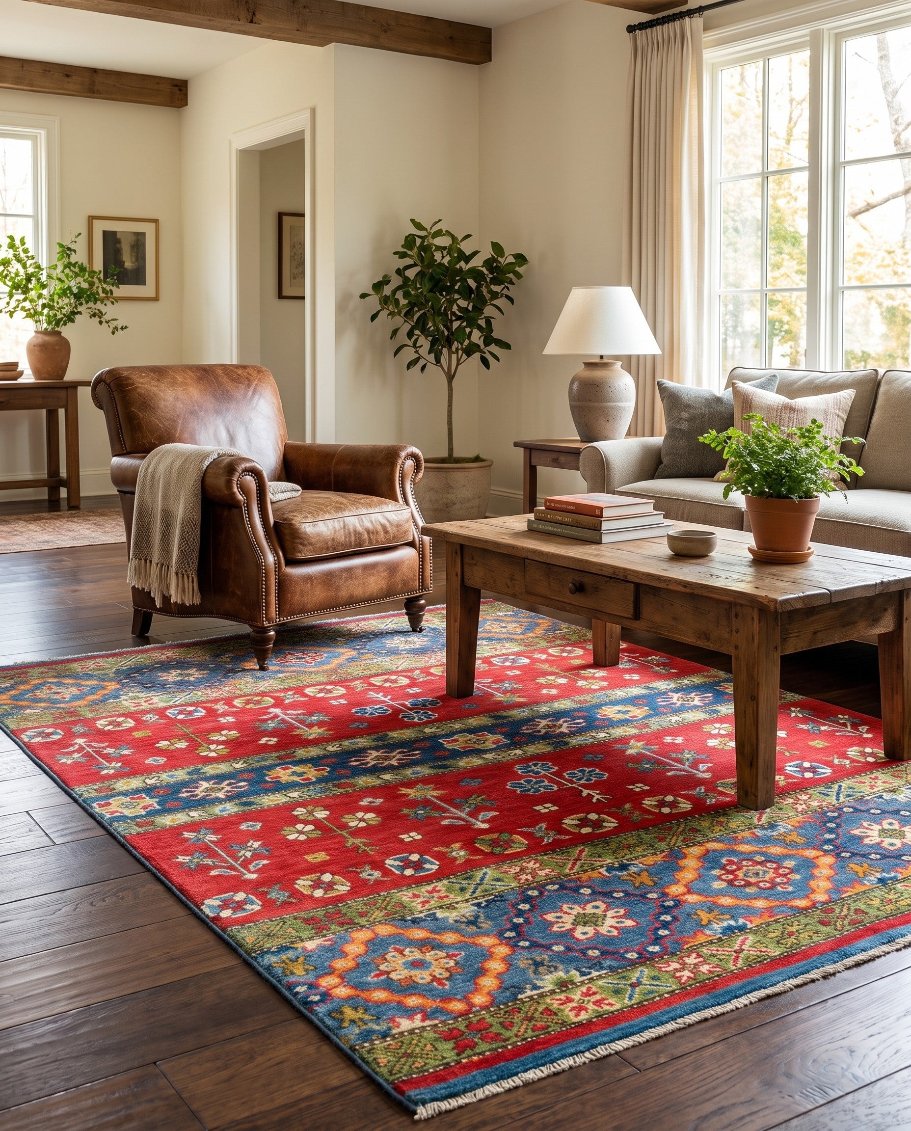4' 1 x 5' 10 Hand Knotted Kazak Rug