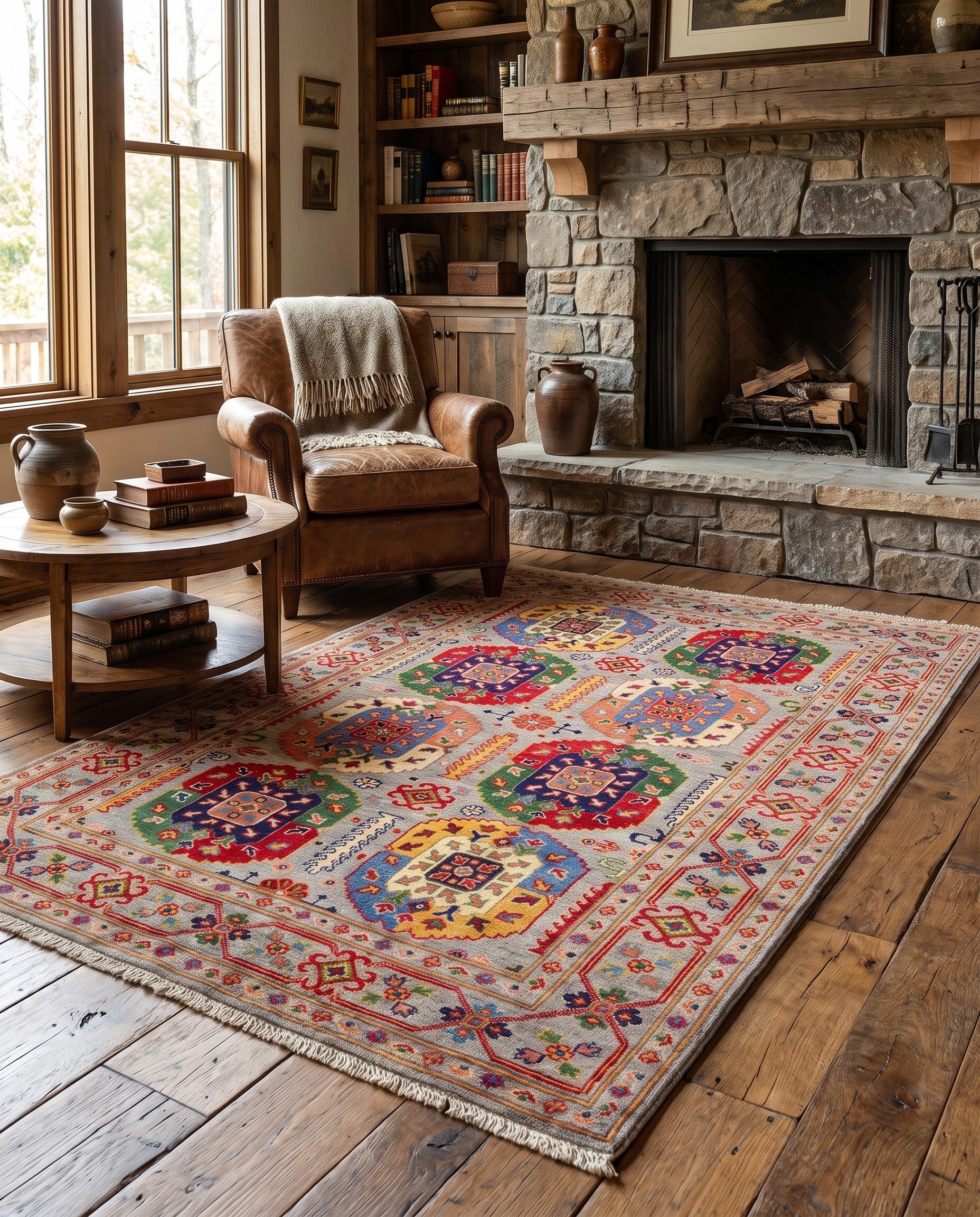 4' x 6' Hand Knotted Kazak Rug