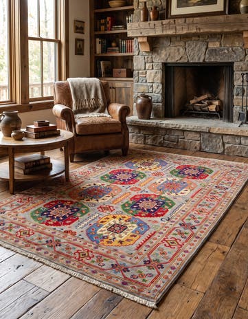 4' x 6' Hand Knotted Kazak Rug