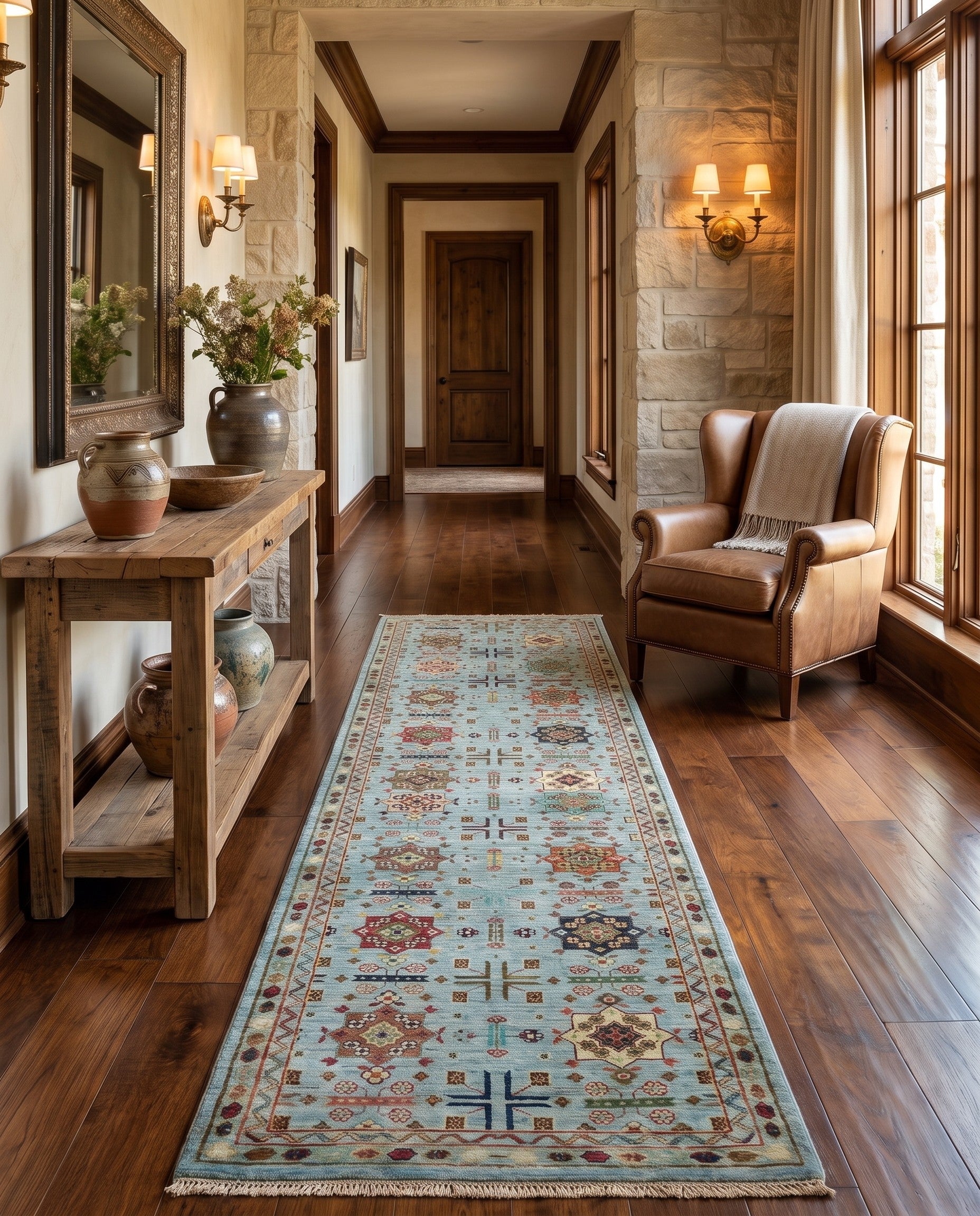 2' 10 x 10' Hand Knotted Ariana Ziegler Runner Rug