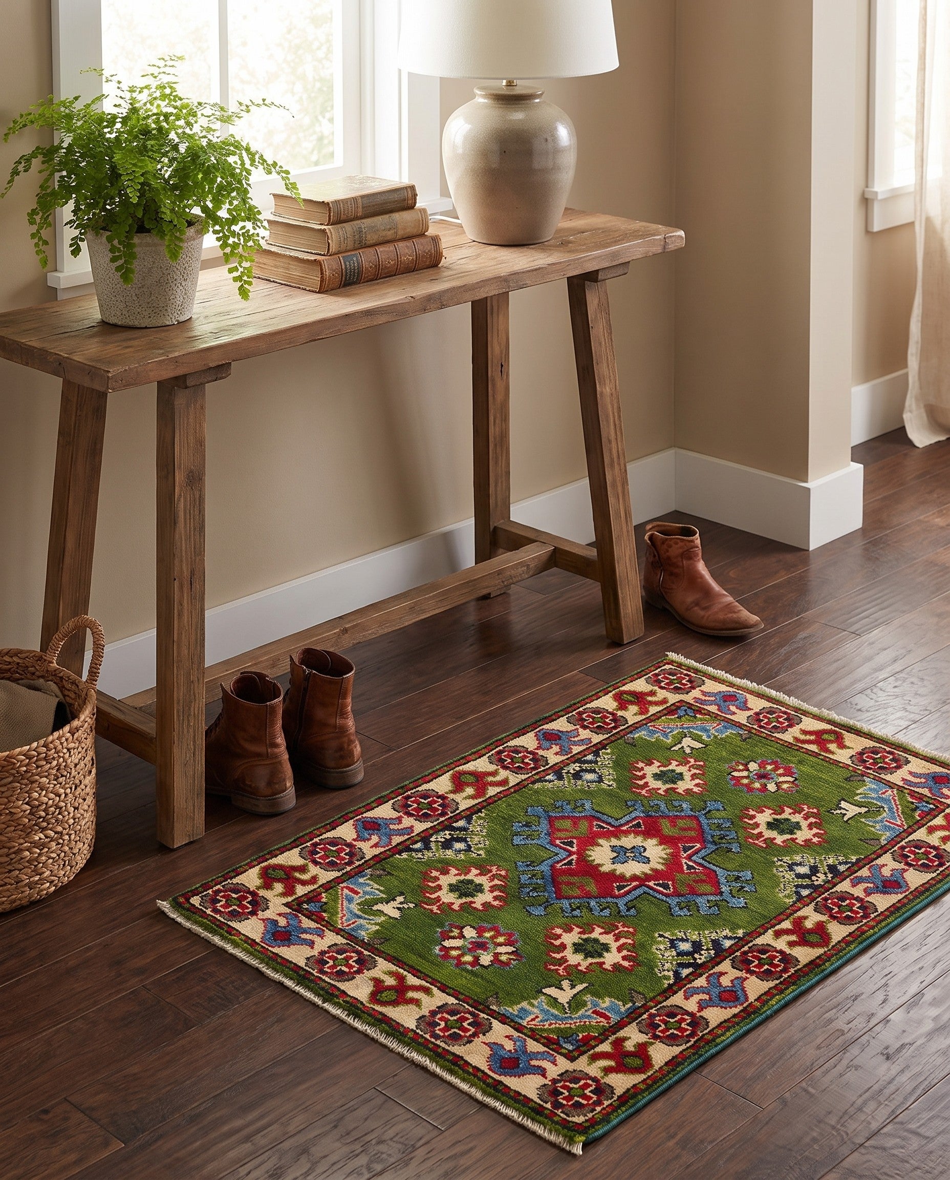 2' x 2' 9 Hand Knotted Kazak Rug