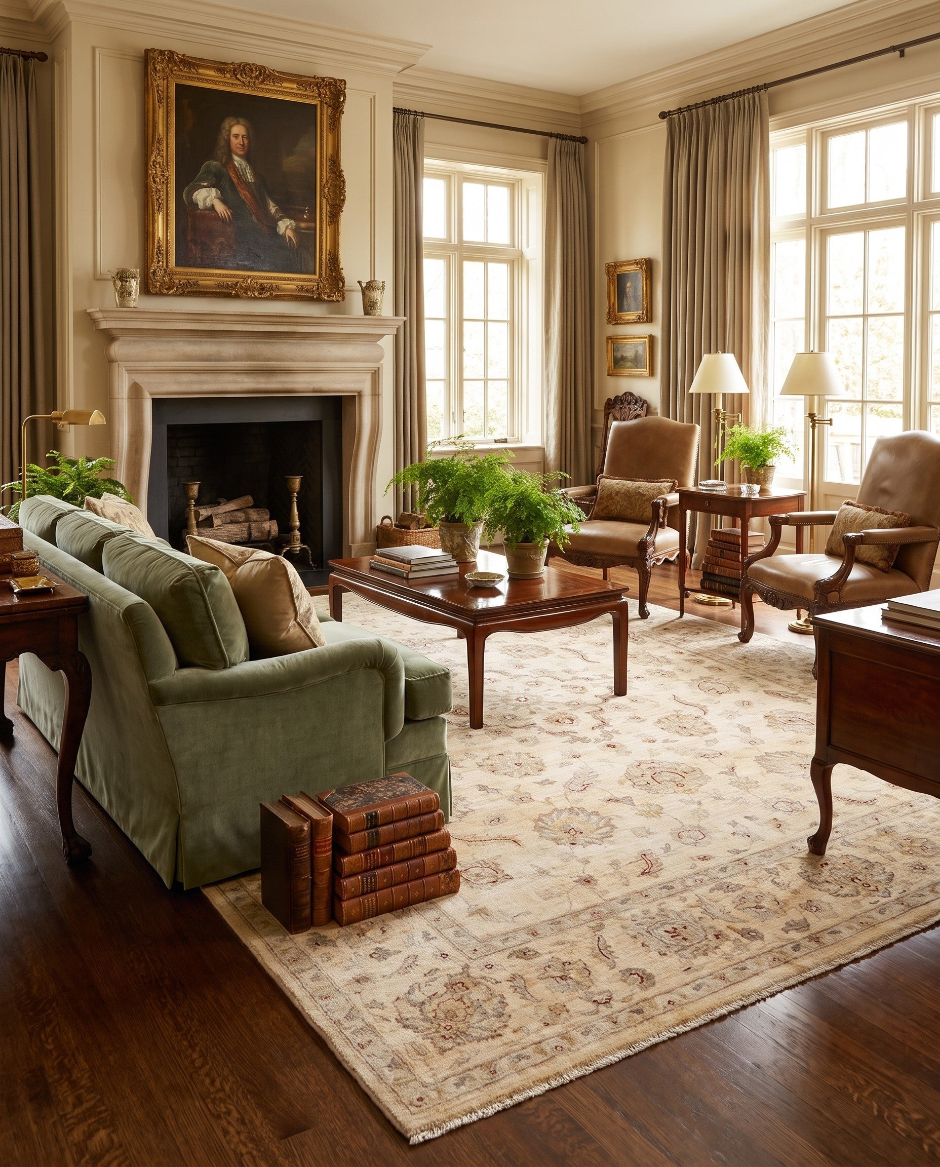 8' 4 x 9' 10 Hand Knotted Ziegler Rug