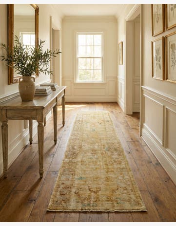 2' 6 x 9' 10 Hand Knotted Oushak Wool Runner Rug
