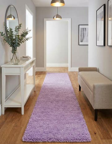 2' 7 x 16' 5 Solid Shag Runner Rug