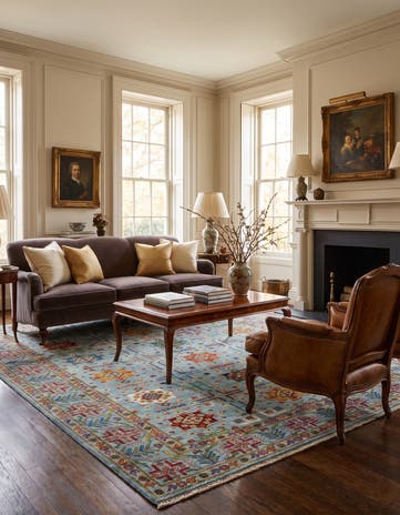 5' 9 x 8' Hand Knotted Ariana Ziegler Rug