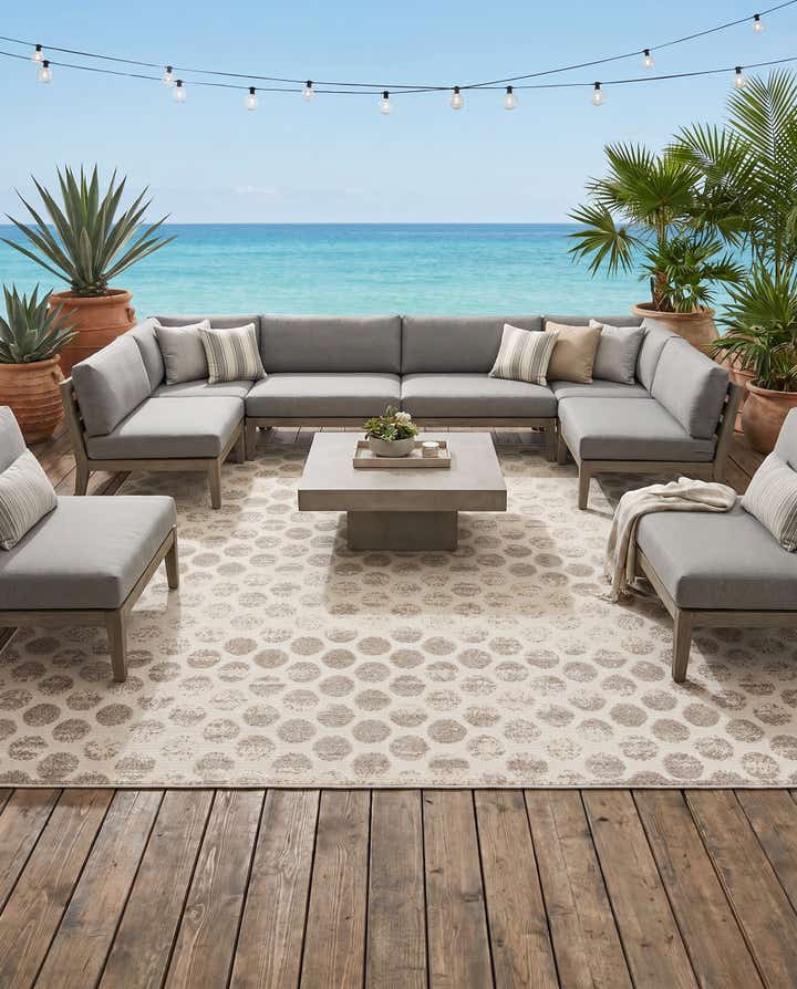10' x 10' Easy-Clean Sabrina Soto Indoor / Outdoor Square Rug