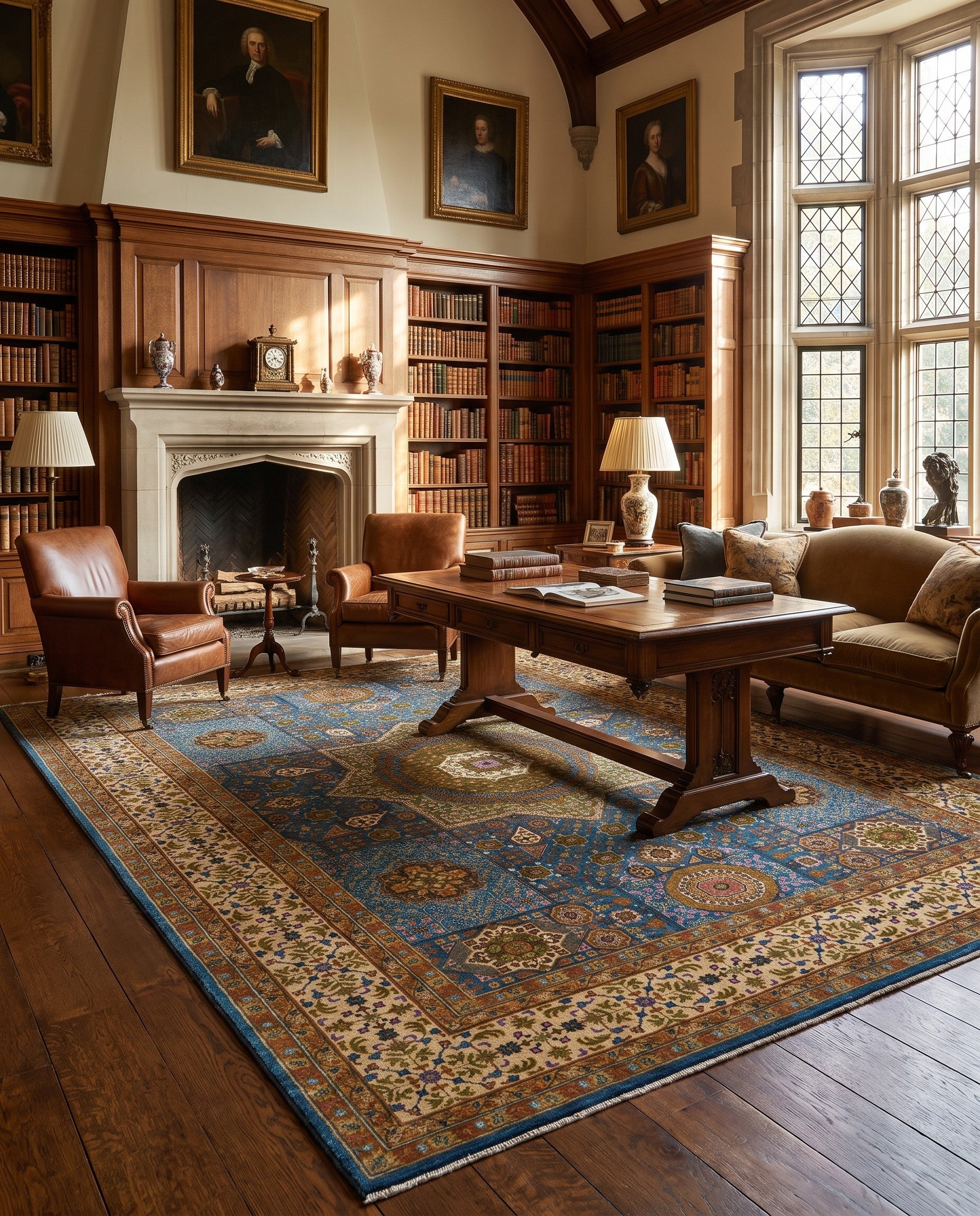 9' 4 x 11' 10 Hand Knotted Mamluk Ziegler Rug