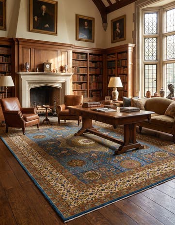 9' 4 x 11' 10 Hand Knotted Mamluk Ziegler Rug