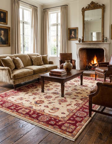 5' 9 x 8' 2 Hand Knotted Ziegler Rug